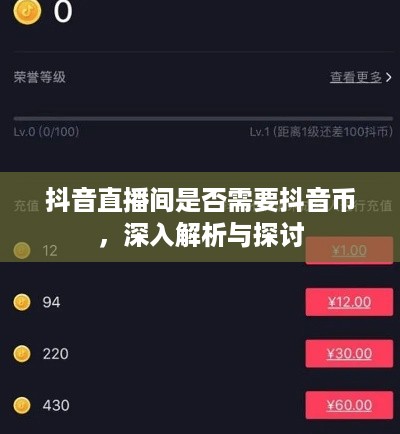 抖音直播间是否需要抖音币，深入解析与探讨  第1张
