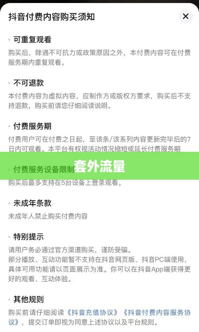 关于套外流量与抖音扣费的相关解析  第1张