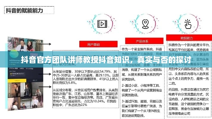 抖音官方团队讲师教授抖音知识，真实与否的探讨  第1张