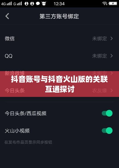 抖音账号与抖音火山版的关联互通探讨  第1张