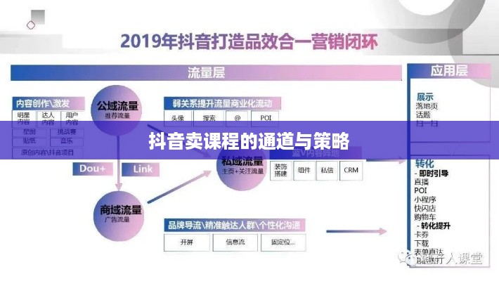 抖音卖课程的通道与策略  第1张