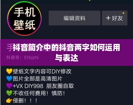 抖音简介中的抖音两字如何运用与表达  第1张