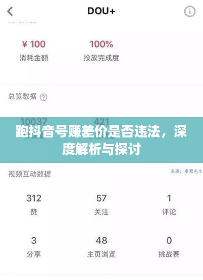 跑抖音号赚差价是否违法，深度解析与探讨  第1张