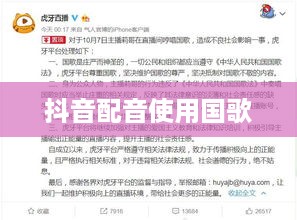 抖音配音能否使用国歌，法律与道德的边界探讨  第1张