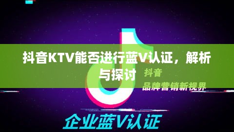抖音KTV能否进行蓝V认证，解析与探讨  第1张