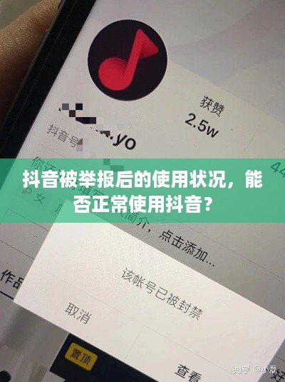 抖音被举报后的使用状况，能否正常使用抖音？
