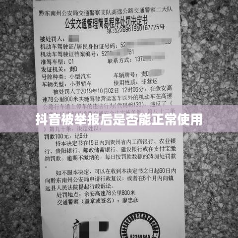 抖音被举报后抖音是否还能正常使用？全面解读相关因素与应对策略