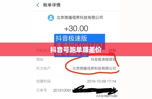 关于抖音号跑单赚差价是否违法的研究探讨