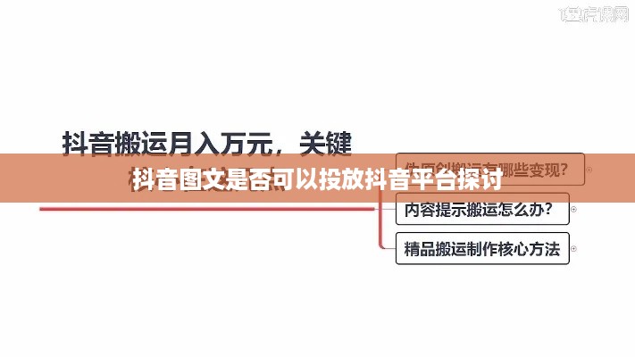 抖音图文是否可以投放抖音平台探讨