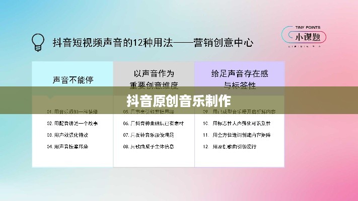 抖音上如何制作原创音乐，原声创作的可能性与技巧
