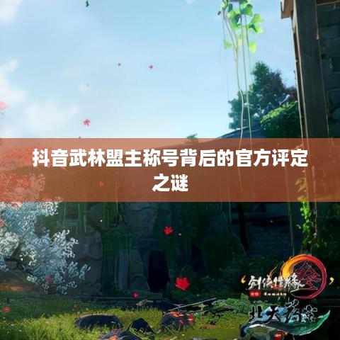 抖音武林盟主称号背后的官方评定之谜
