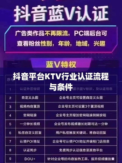 抖音KTV能否进行蓝V认证？解读KTV行业在抖音平台的认证流程与条件