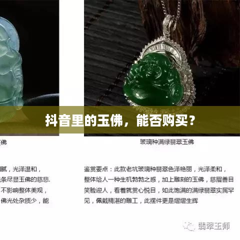抖音里的玉佛，能否购买？