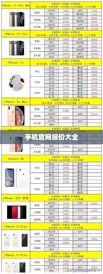 手机官网报价大全，手机官网报价大全