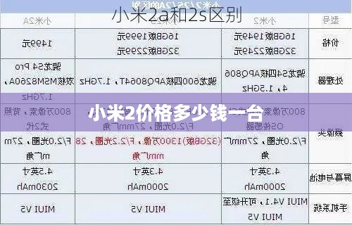小米2价格多少钱一台