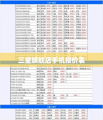 三星旗舰店手机报价表