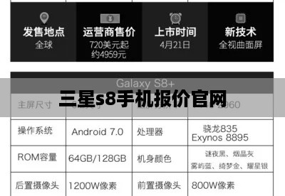 三星s8手机报价官网