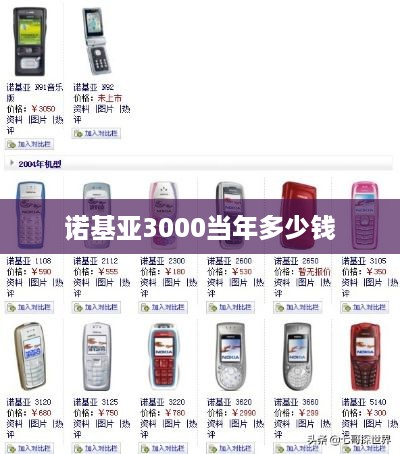 诺基亚3000当年多少钱  第1张
