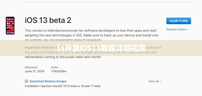 5s升级iOS13教程详细视频  第1张