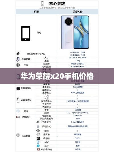 华为荣耀x20手机价格  第1张