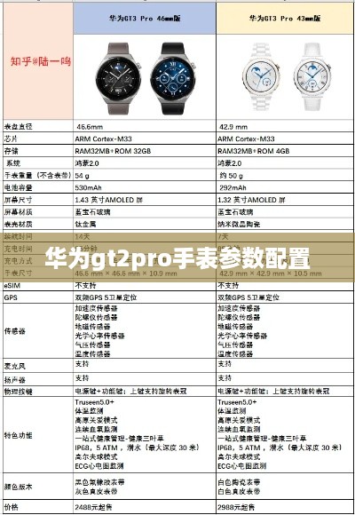 华为gt2pro手表参数配置  第1张