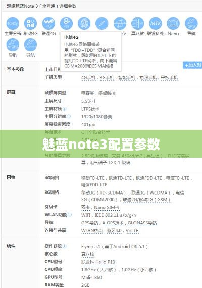 魅蓝note3配置参数