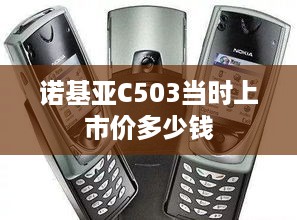诺基亚C503当时上市价多少钱  第1张