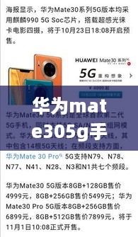 华为mate305g手机参数配置