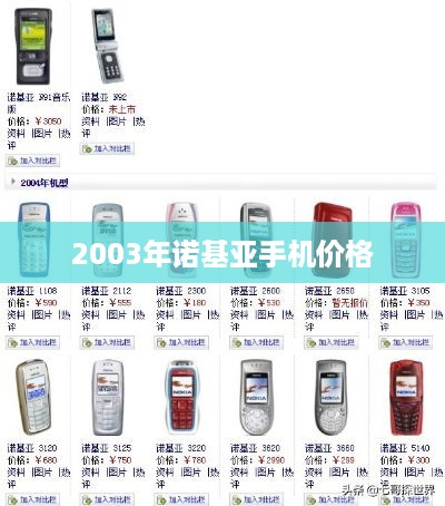 2003年诺基亚手机价格