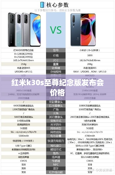 红米k30s至尊纪念版发布会价格