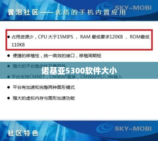 诺基亚5300软件大小