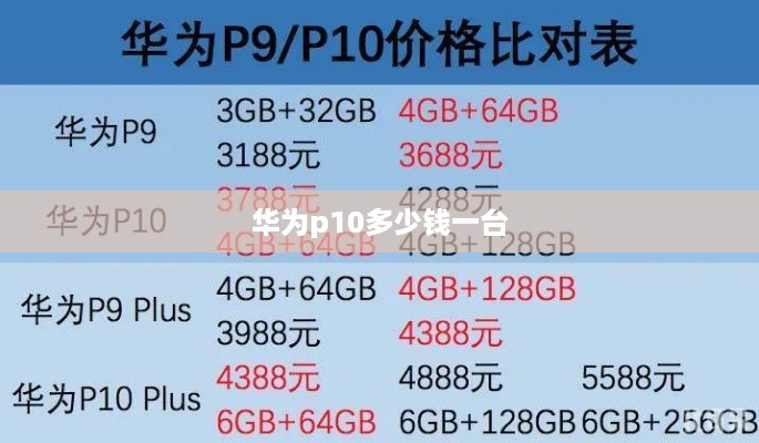 华为p10多少钱一台
