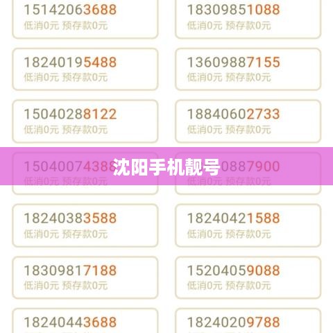 沈阳手机靓号