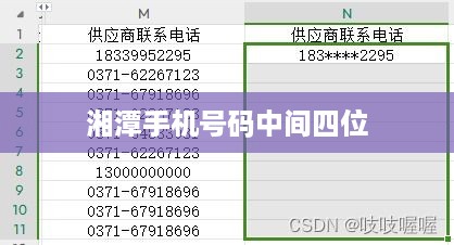 湘潭手机号码中间四位