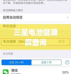 三星电池健康度查询