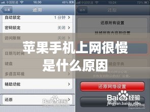 苹果手机上网很慢是什么原因