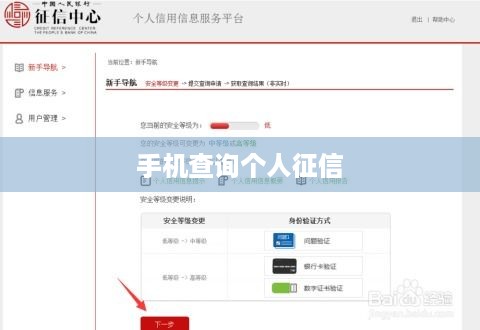 手机查询个人征信