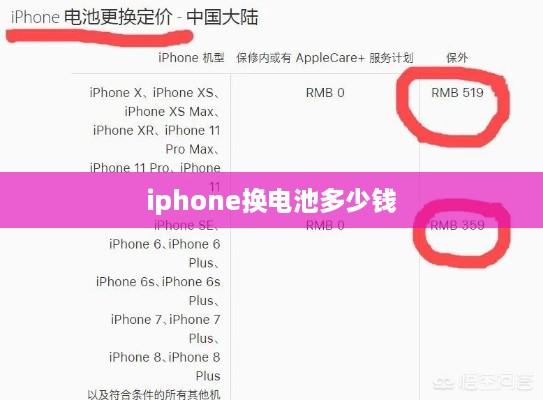 iphone换电池多少钱