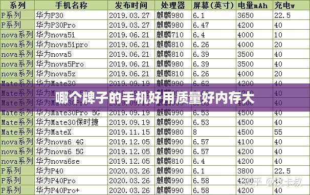 哪个牌子的手机好用质量好内存大  第1张