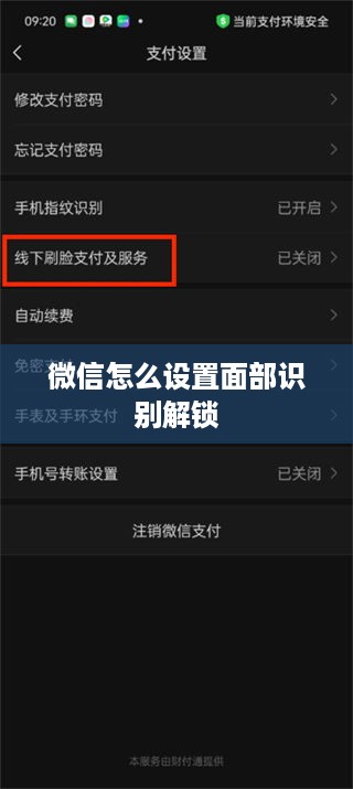 微信怎么设置面部识别解锁