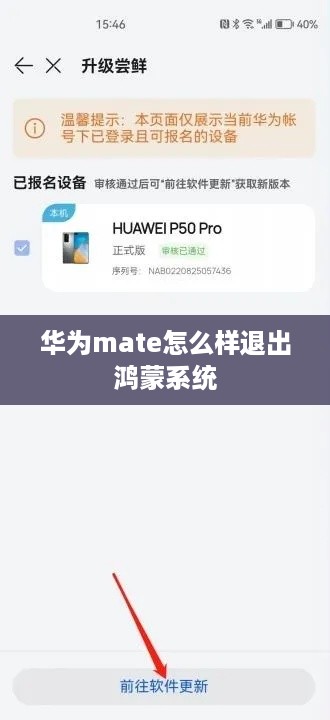 华为mate怎么样退出鸿蒙系统  第1张
