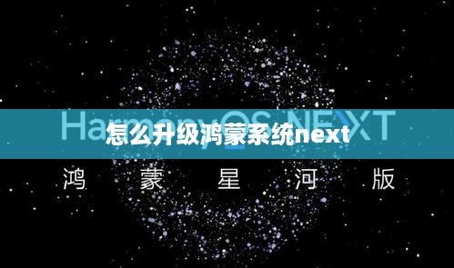 怎么升级鸿蒙系统next