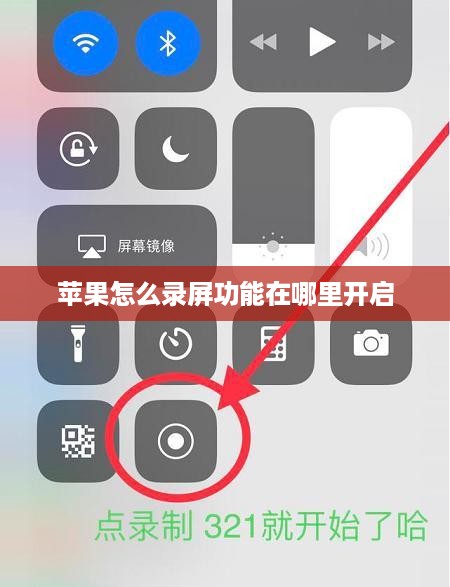 苹果怎么录屏功能在哪里开启