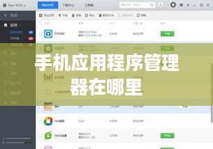 手机应用程序管理器在哪里