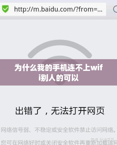 为什么我的手机连不上wifi别人的可以