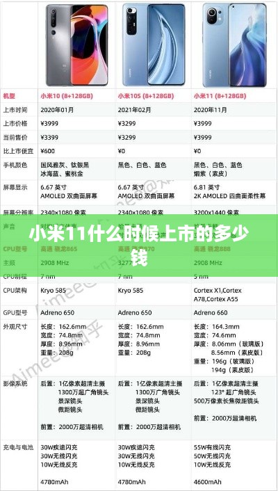 小米11什么时候上市的多少钱