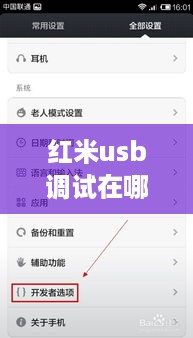 红米usb调试在哪里打开