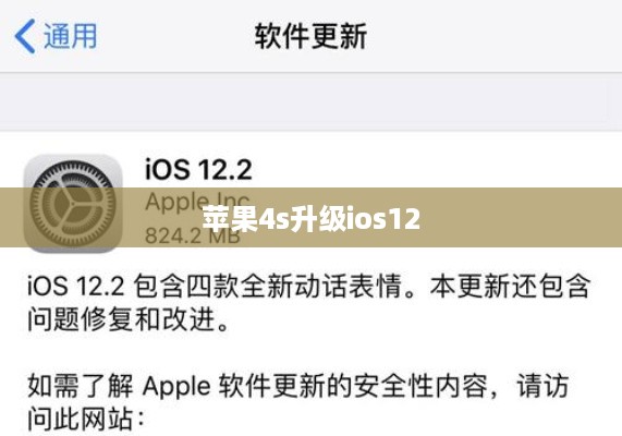 苹果4s升级ios12