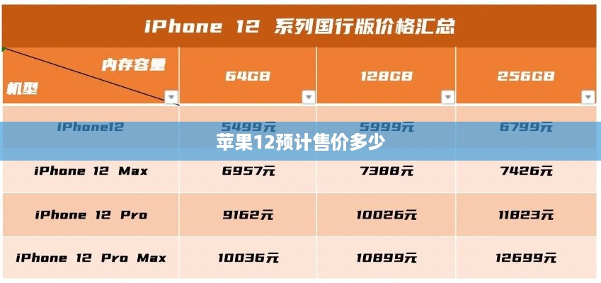 苹果12预计售价多少