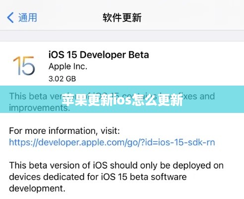 苹果更新ios怎么更新